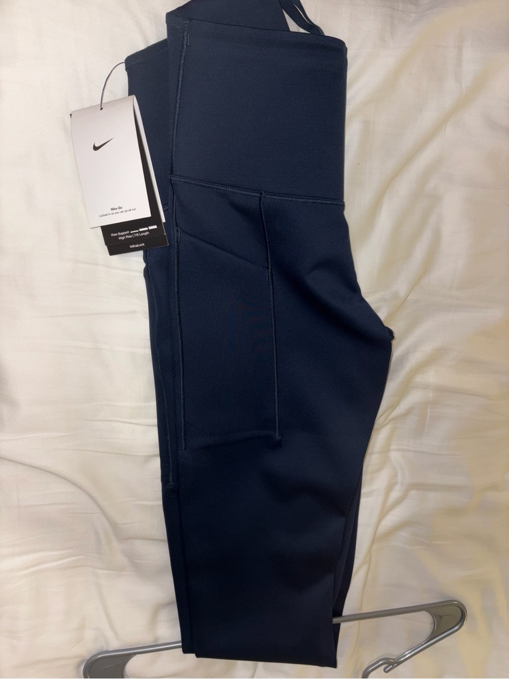 Nike Navy Blue Leggings with Side Pocket